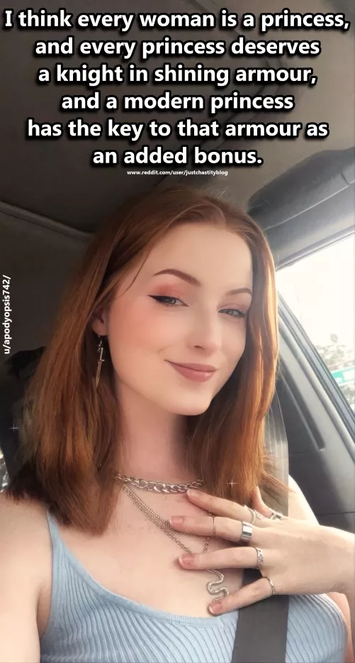 It's what modern princesses do! by justchastityblog