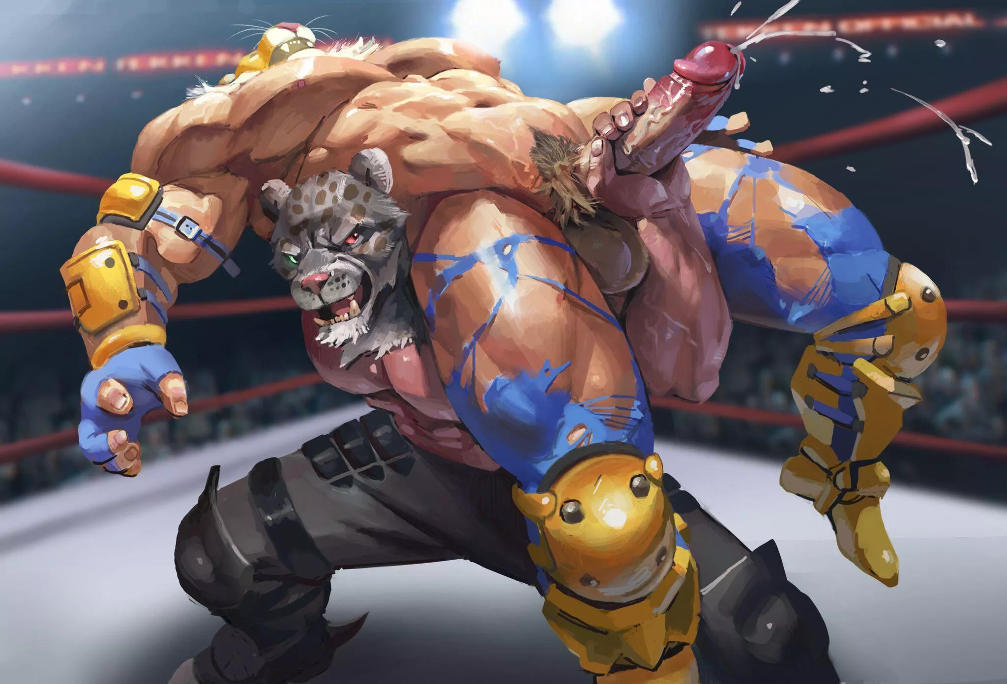 Jaguars in the ring Artist:@qpwo_ei posted by ThisAccountshouldnt