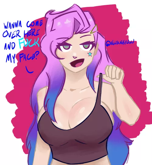 [OC] Hooking up with Seraphine Part 1 (NokkNokkUwU) by NokkNokkUwU