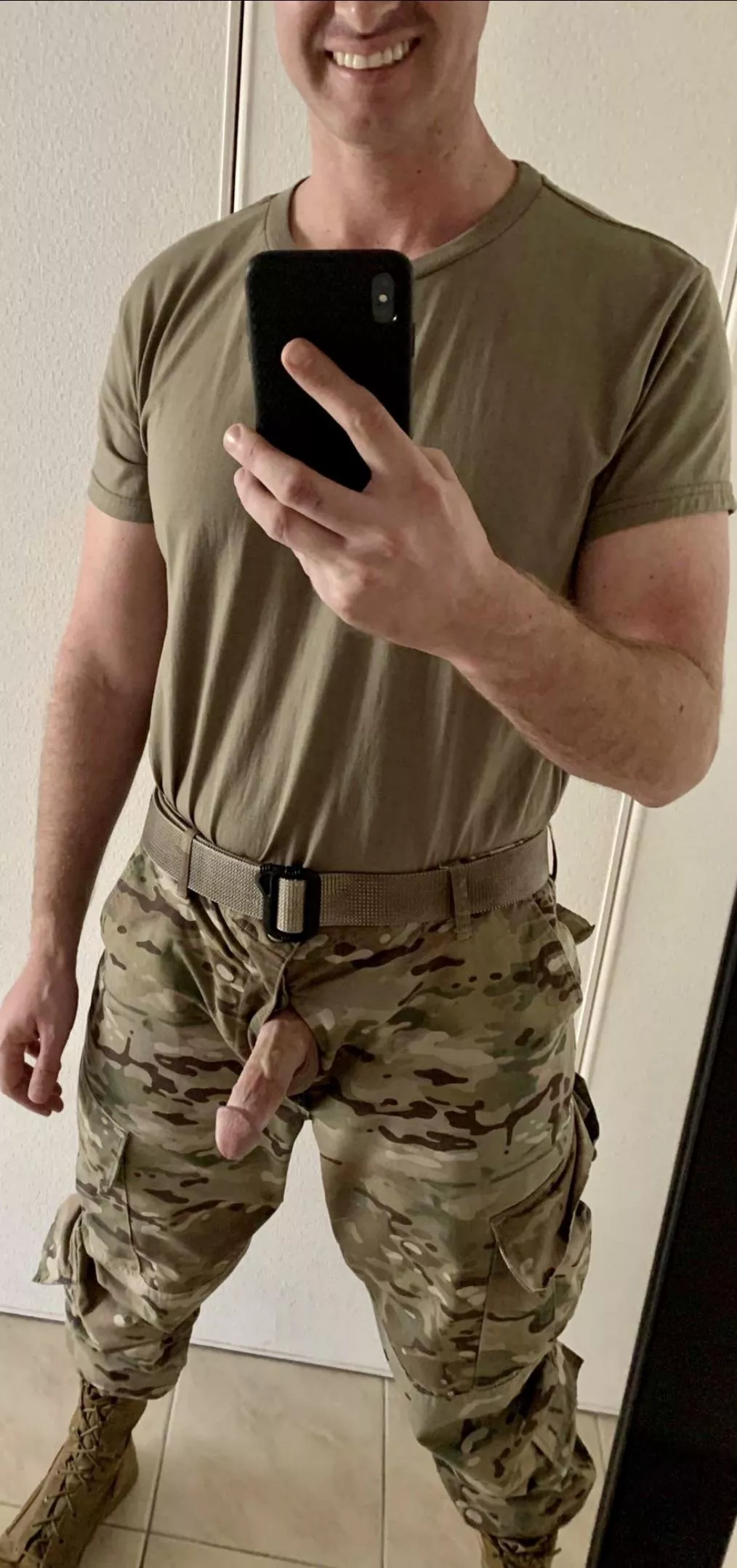 Ready for my uniform inspection ma’am! I hope no disciplinary actions come out of this! posted by slashbanter