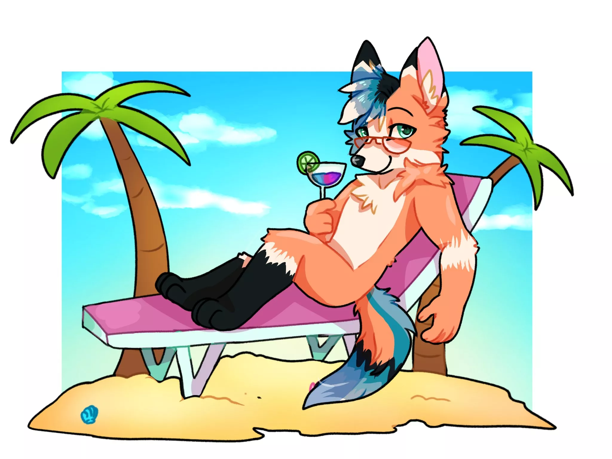 Soaking in the summer (art by @loveiock_) posted by MrTrolyMoly