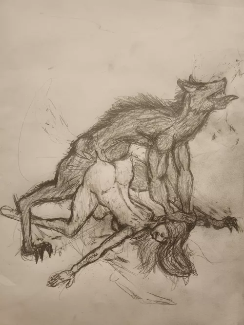 Getting caught by a lone wolf. By me. by Anullbeds