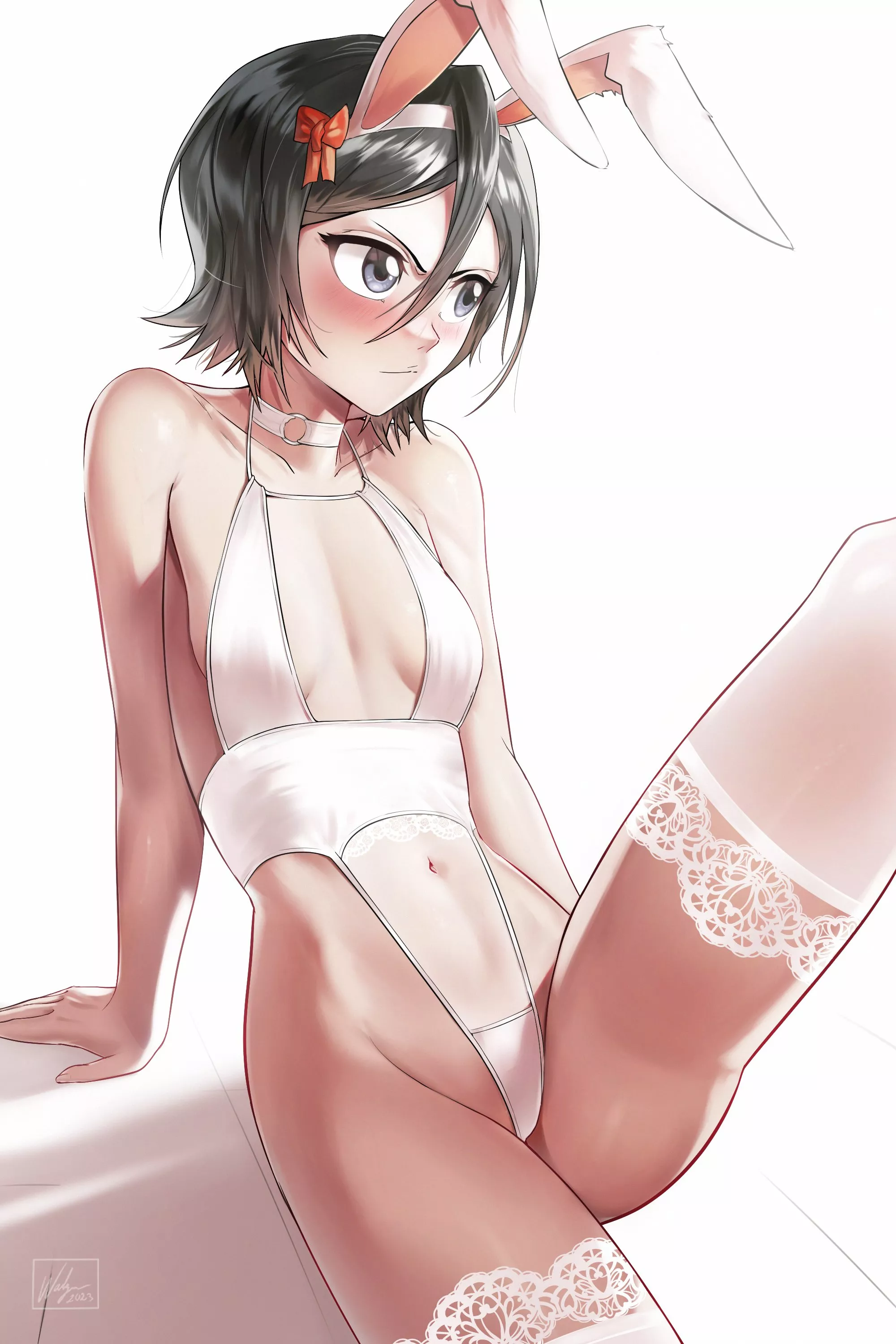 Rukia in bunnysuit (waligner) posted by MachineConscious8989