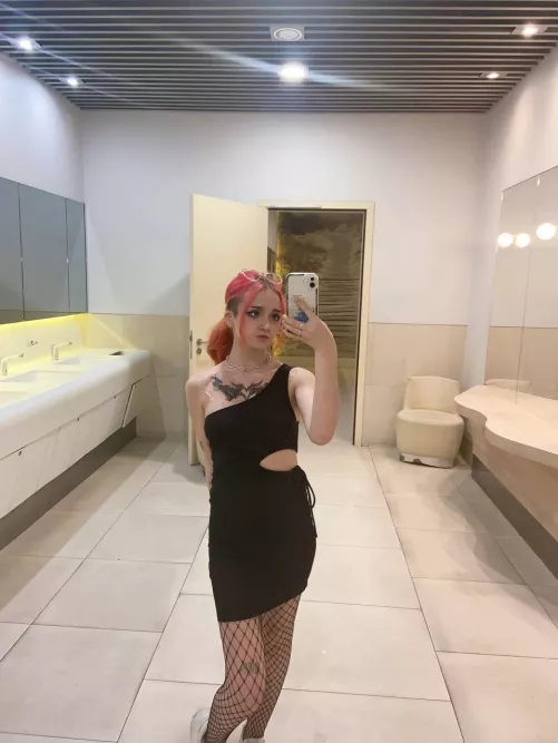 The dress is not the only thing that's tight for this goth girl by Lachs_