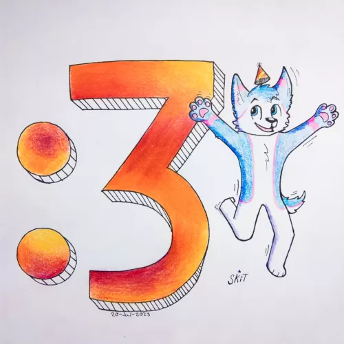 Today marks 3 years since I joined the fandom :D by Skitfox