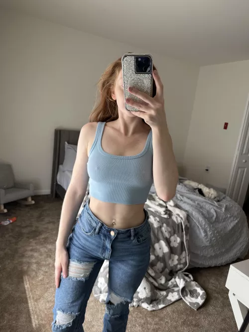 Wanna see me naked? 🤍💙 by lilboobiesxoxo