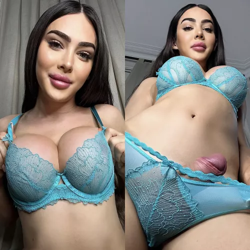 Would you drop to your knees and suck on this thick girl cock of mine? 🫣😈 by tsaliyahh