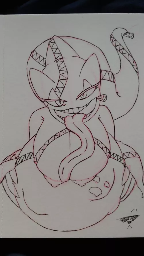 {Image} pokegirl Banette vore (Art by me) by DarkUrsaman