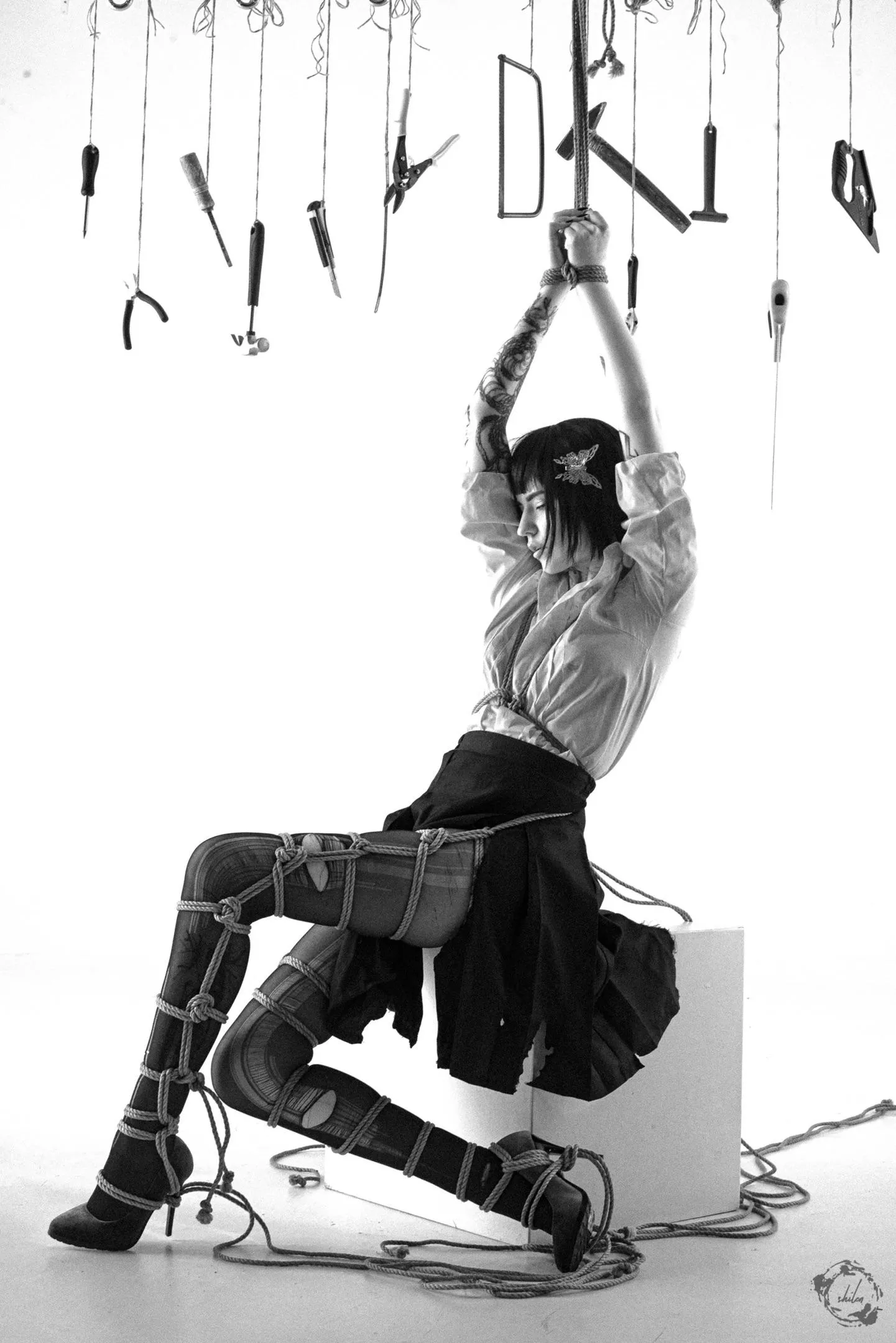 Shibari by Kyzzenish, me as model and photo by Shilen posted by BakaFuwa