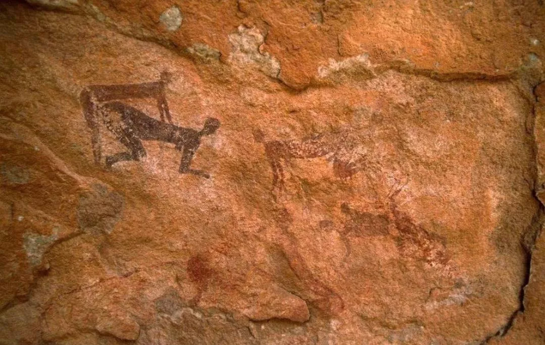 Erotic Cave Drawing, 7000 BC, Algeria posted by flextapeboi43