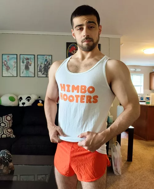 I feel like everyone owns that Himbo or Femboy Hooters tank.... Anyways here's mine. by Player_Michaelous