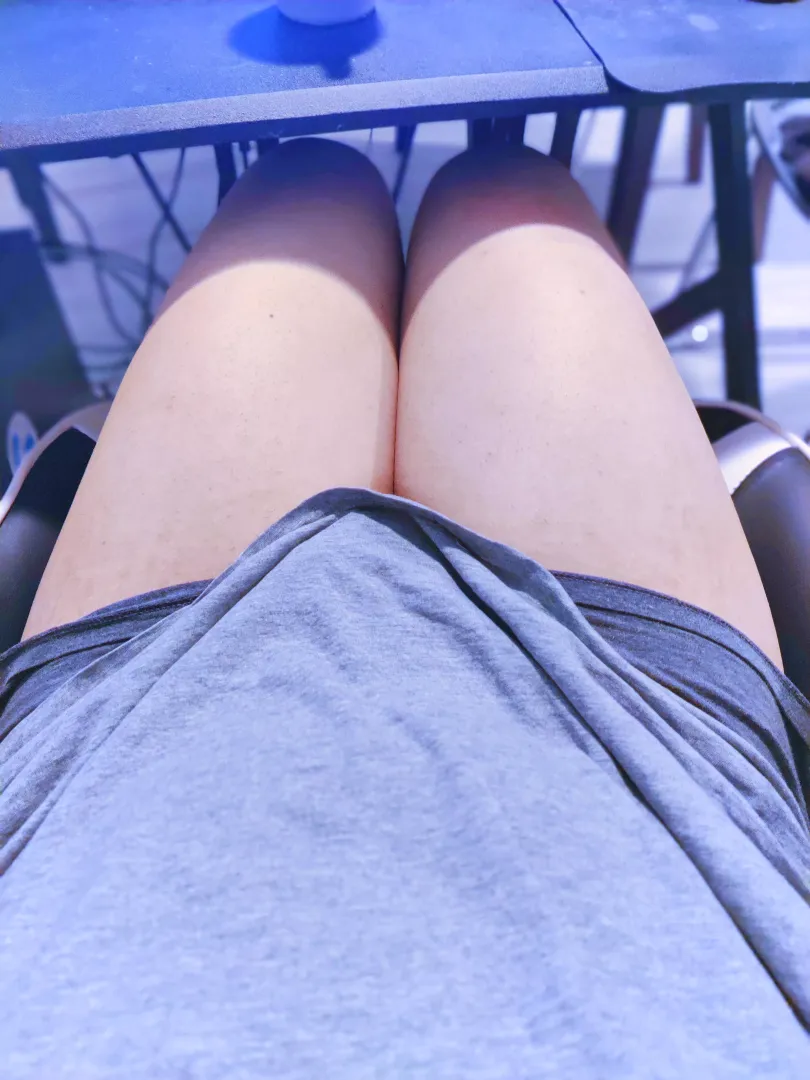 Lets do a trade, you get these thighs and i get your juicy cock. Deal? Oh also hi, this is my first post 🥰 by Mysterious_Gear5134