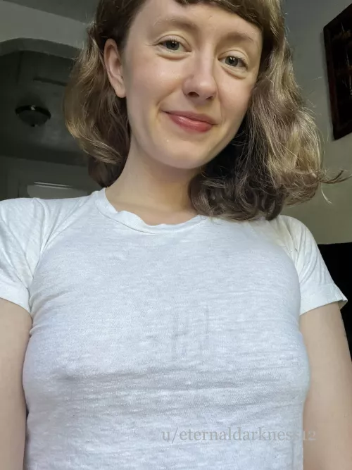 You’d be able to see a bra through this shirt so I simply cannot wear one! by eternaldarkness12
