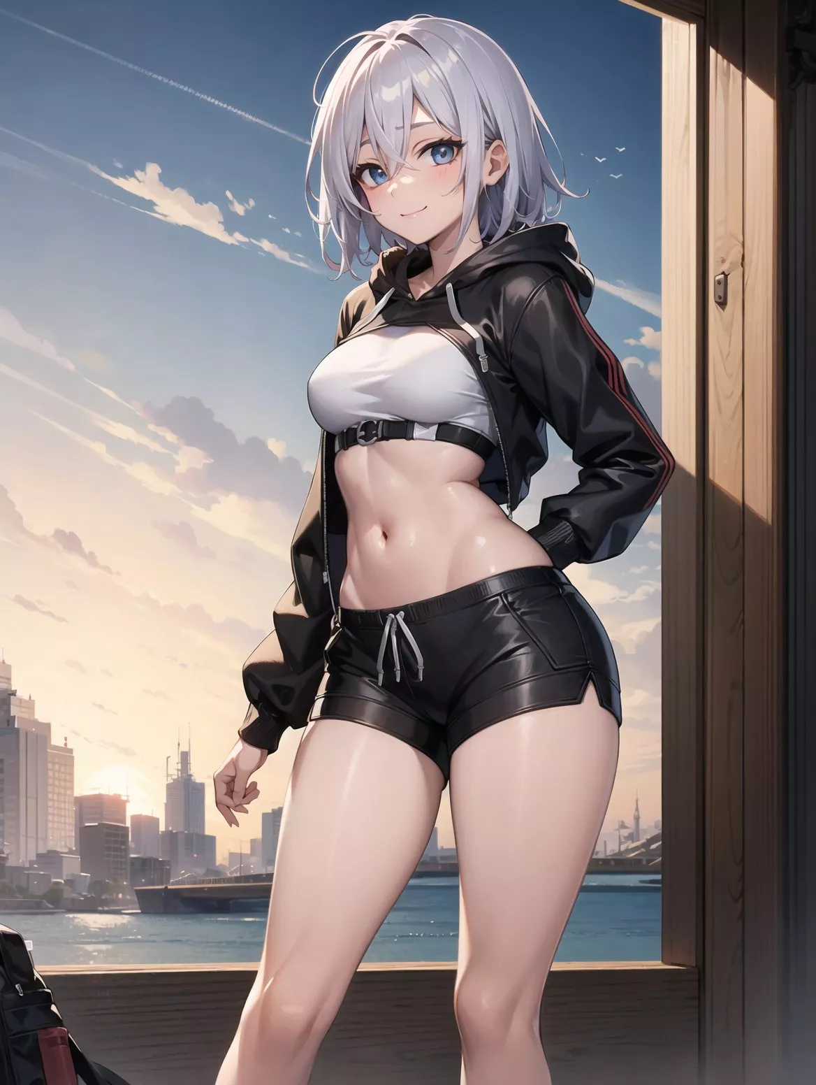 Black Cropped Hoodie posted by CheetahSperm18