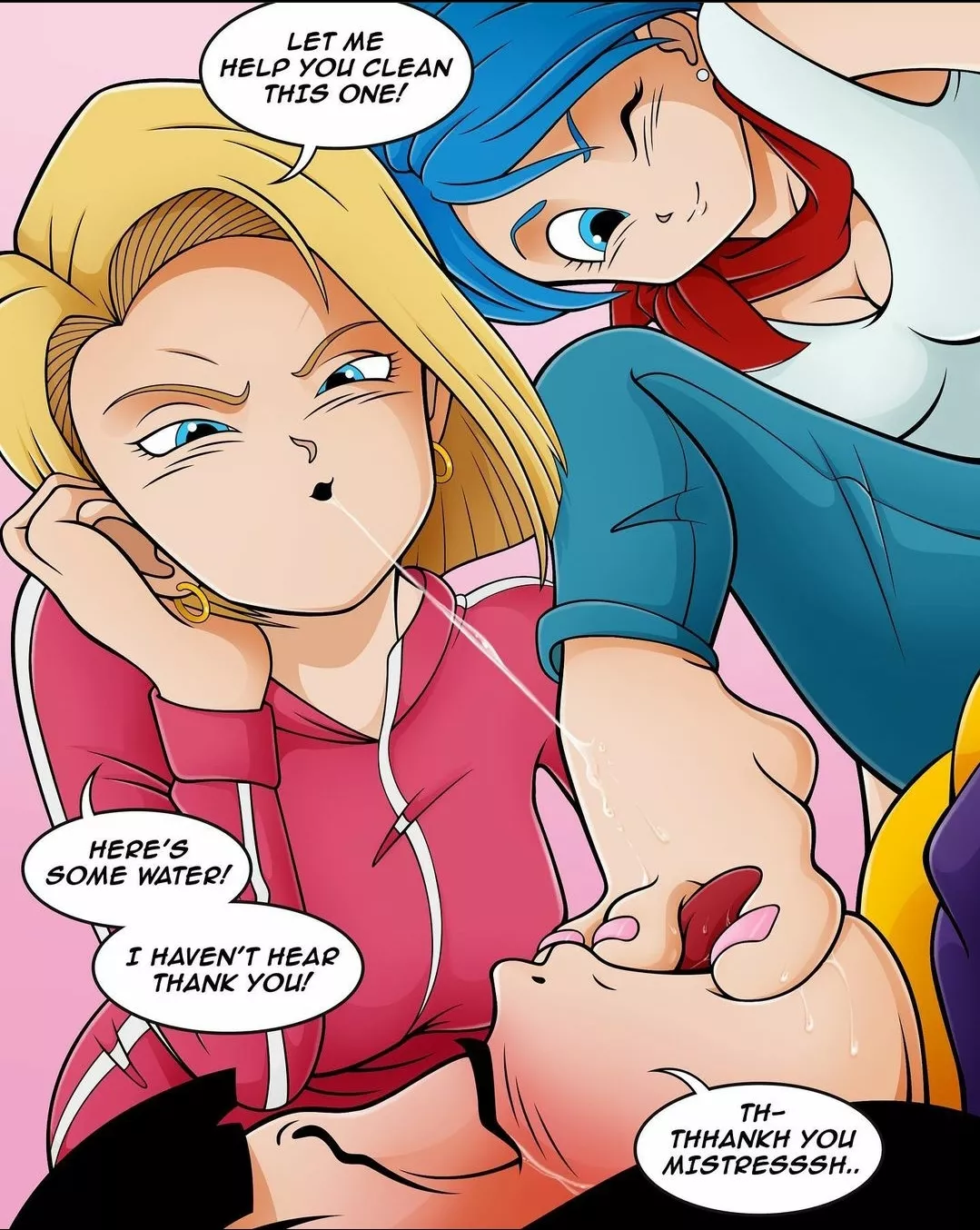 18, Bulma, and Chi-Chi foot worship (Sumguy) [Dragonball Super] posted by _swefeet