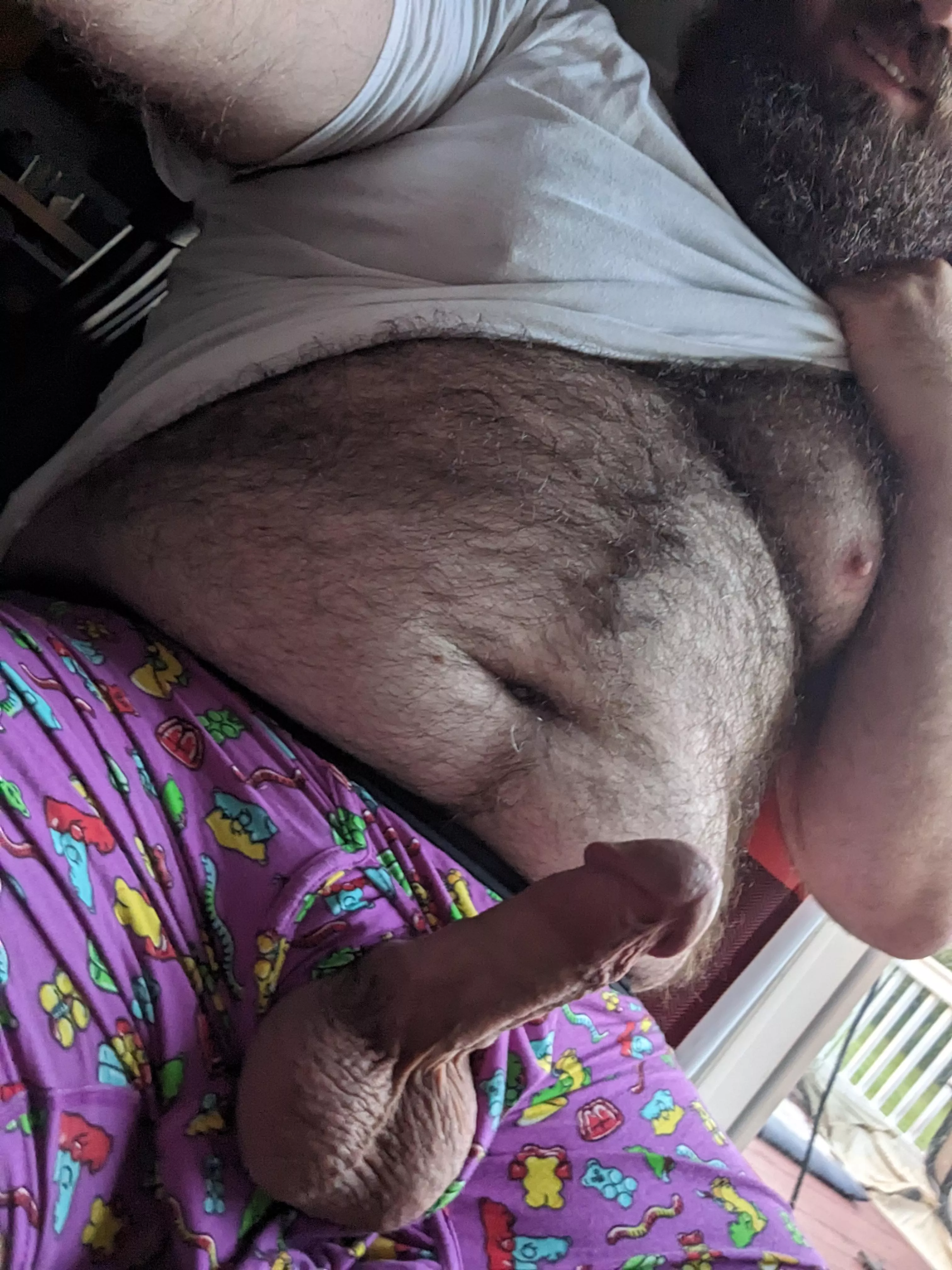 Breakfast is served. Hopefully sausage is ok with everyone. 😏😈 posted by BeardedAnonnn