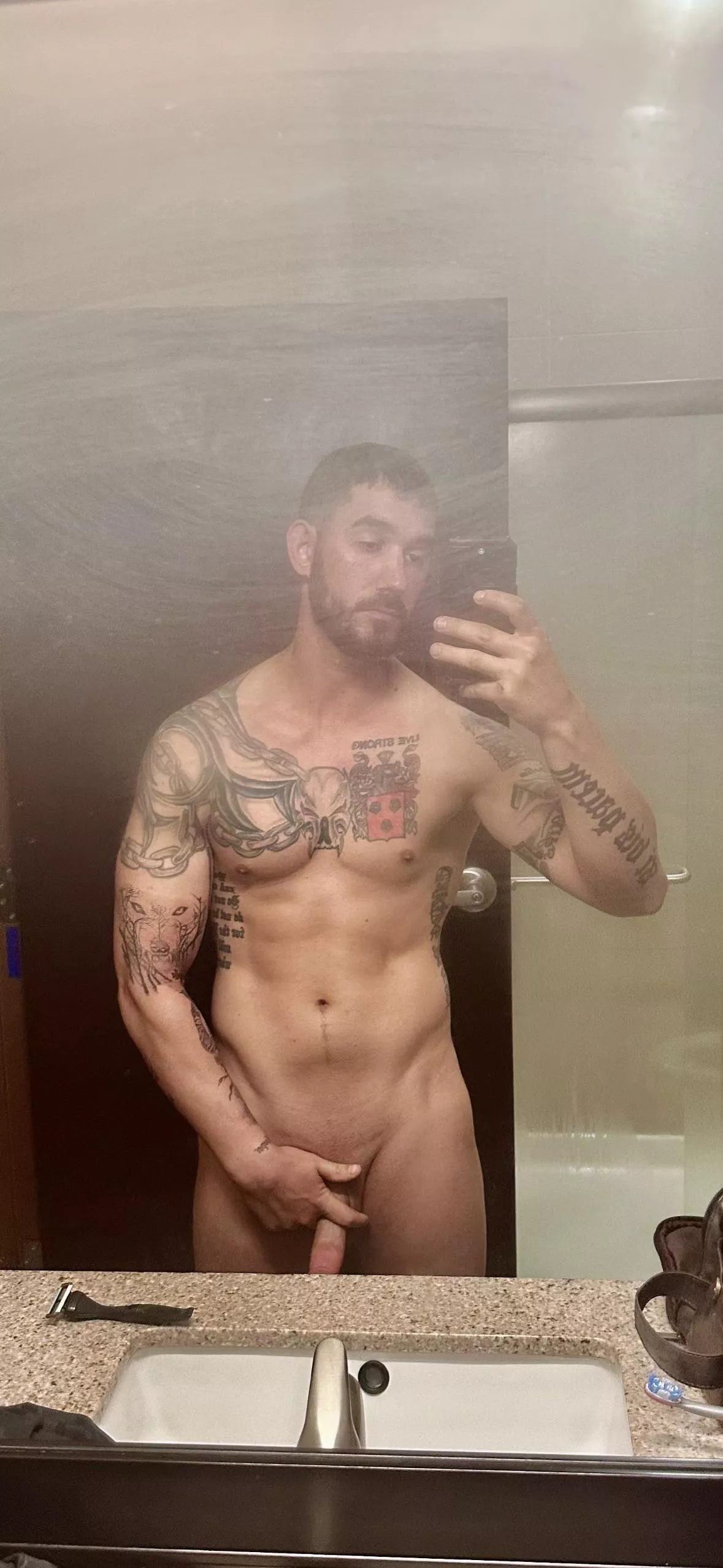 Did you miss me? Let’s fog up the entire house, fuck the bathroom. posted by Grey_Stoic