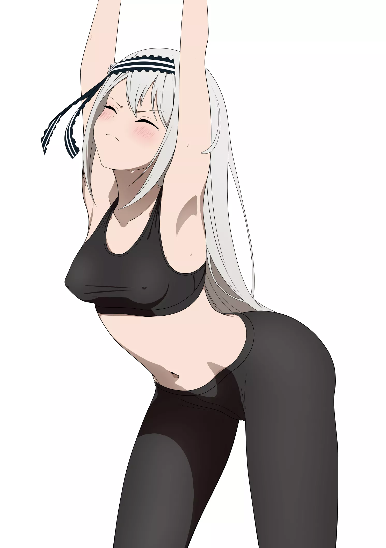 Stretching at the gym (By Coro Fae) [Kaguya-Sama: Love is War] posted by queshu22