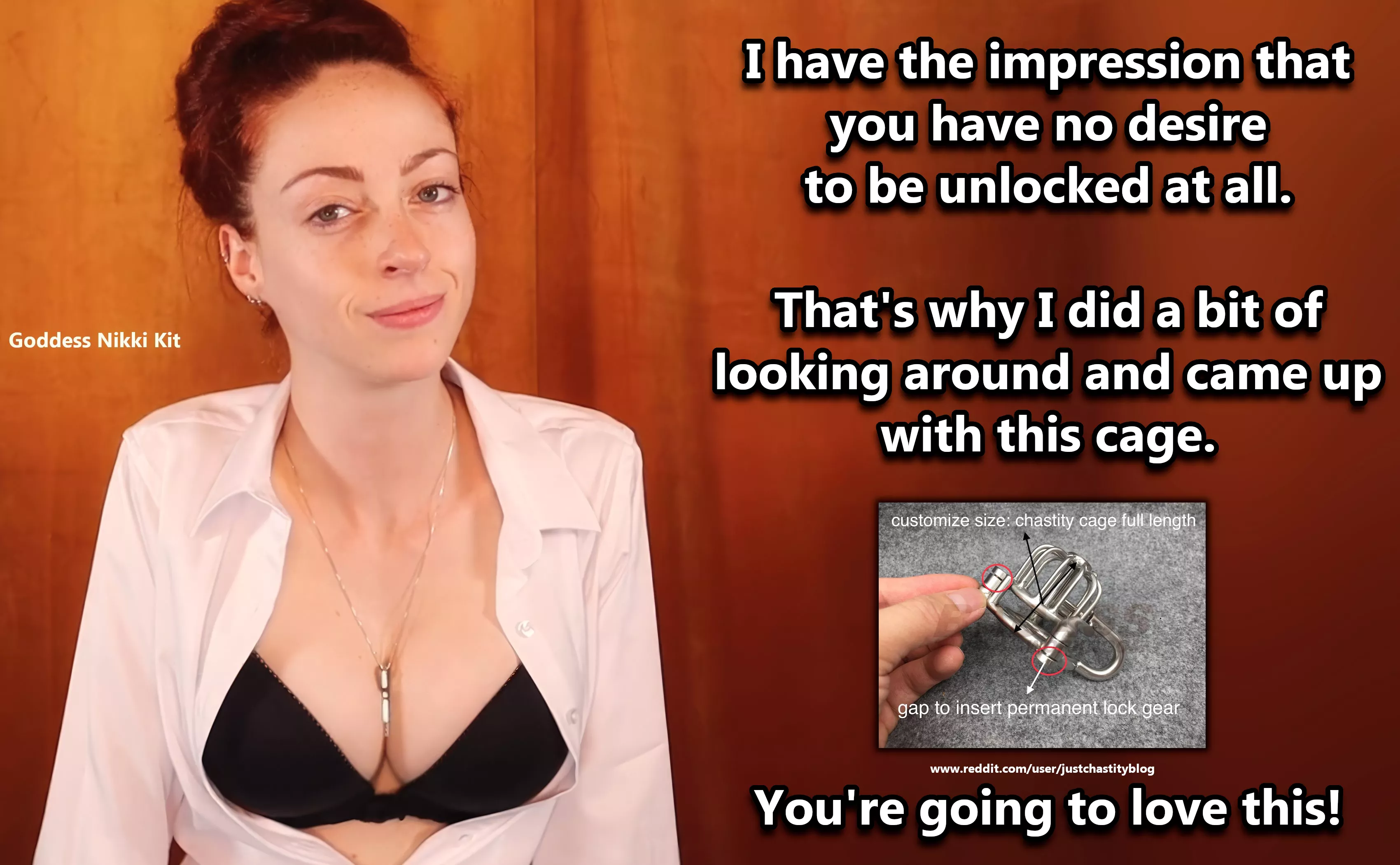 This is the real thing! posted by justchastityblog