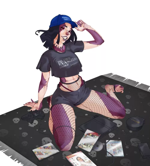 (art by me)[F] Frankie the Undead Girl - Commissions Open just dm me! by Sabethai