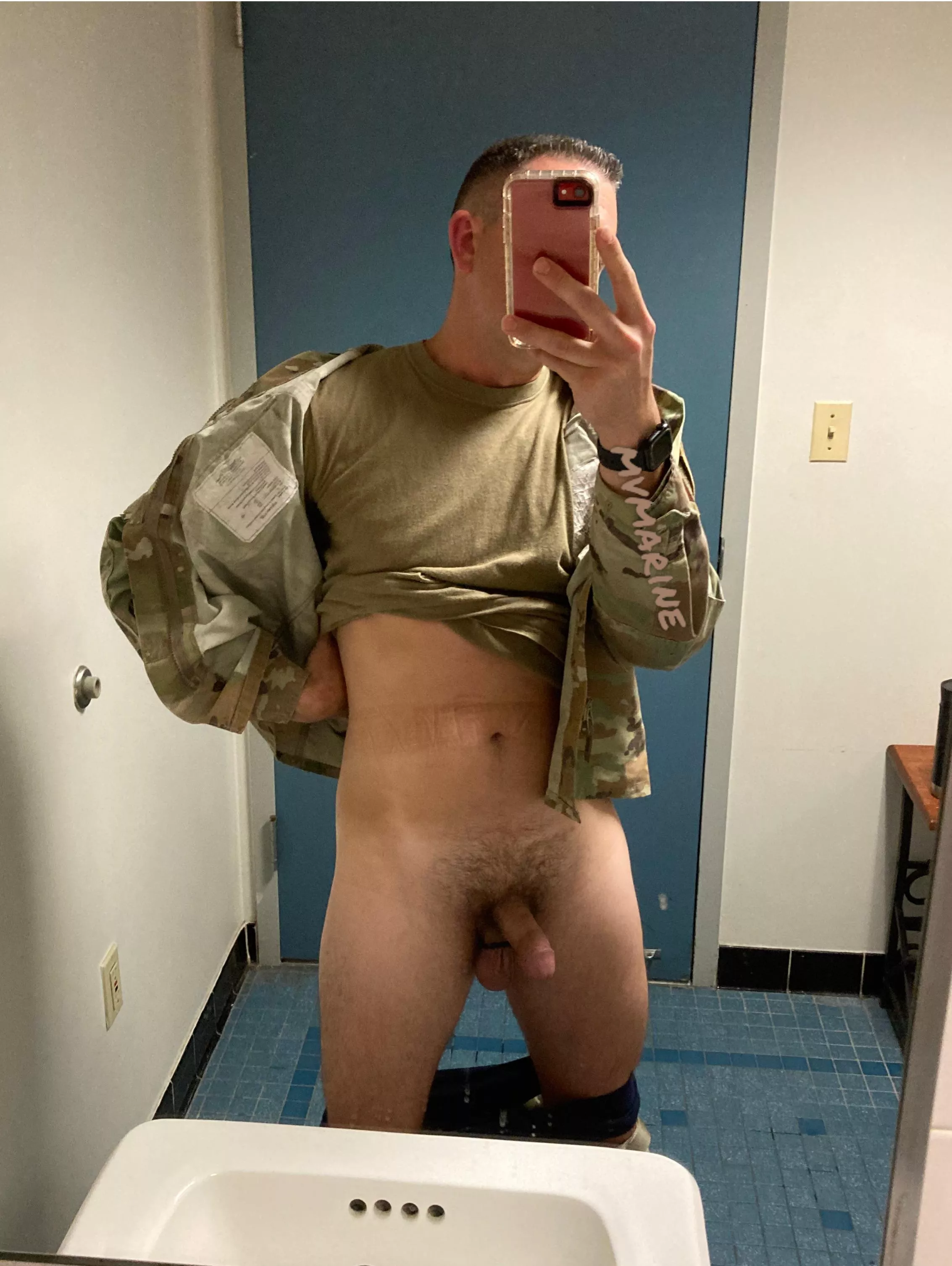 In the bathroom at the barracks. posted by mvmarine