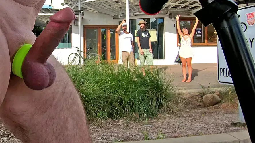 Boner roaming the street meets with enthusiastic response at WNBR Byron Bay by Peripatetic_Wombat