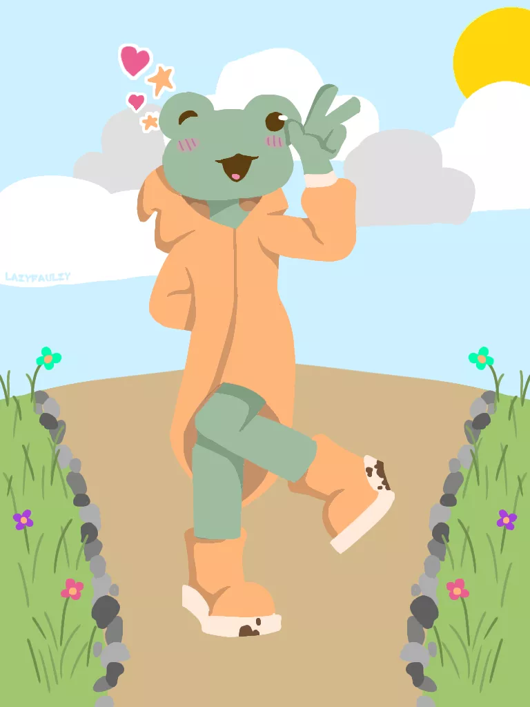 Frog posted by LazyFaulzy