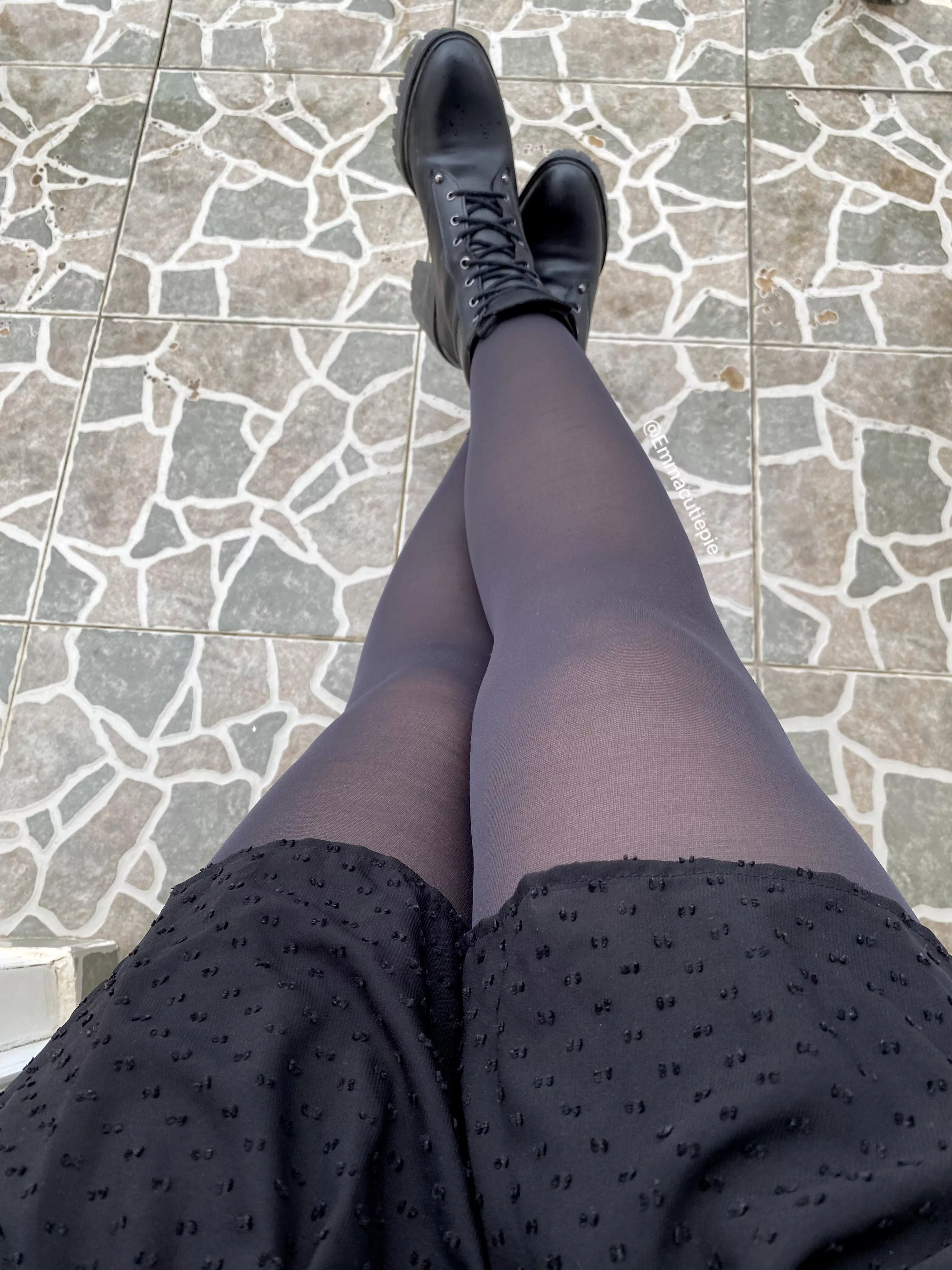 Full black outfit for rainy weather posted by Emmacutiepie