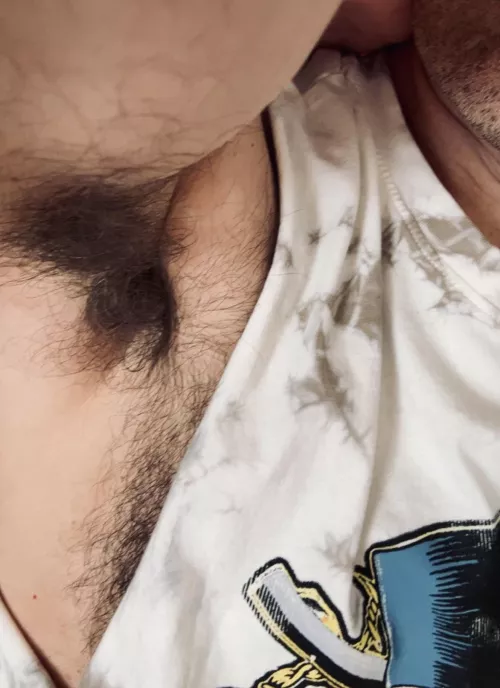 I love a sleeveless shirt to show off my bushy pits & hairy tits. by jerseyjaxoff