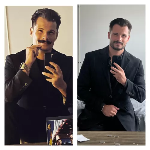 Mustache or Scruff??? by Hamancheesebamfwich