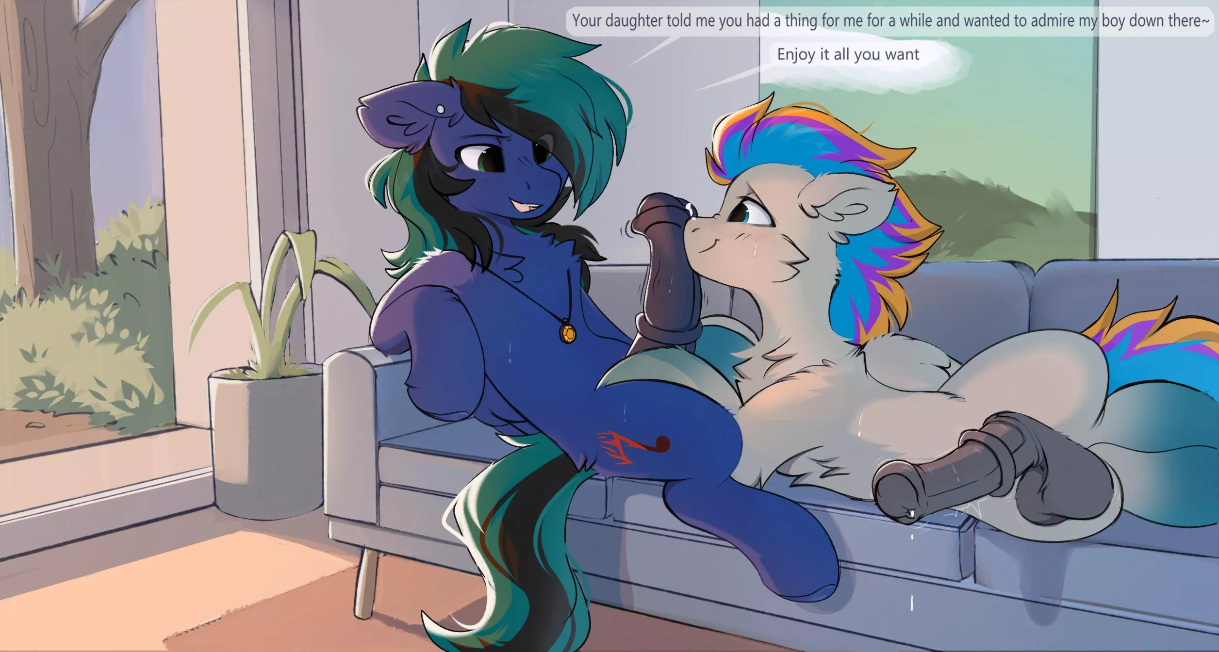 Pixel and Ender by artist:little-sketches posted by PonyClopAccount