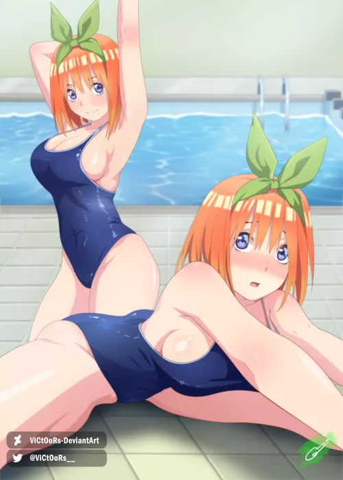 Yotsuba Stretching (The Quintessential Quintuplets) by Csxc