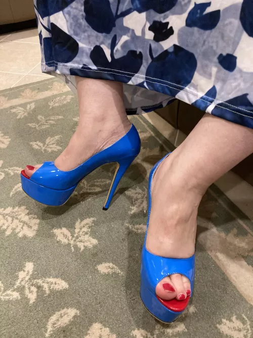 Blue patent heels are going to get a workout today by madamkathy