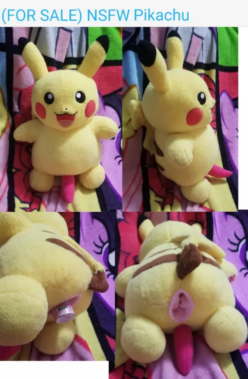 (FOR SALE) NSFW fuckable male Pokemon Pikachu with useable anus plus plush penis [M] (Furrysale) by Furry-sale