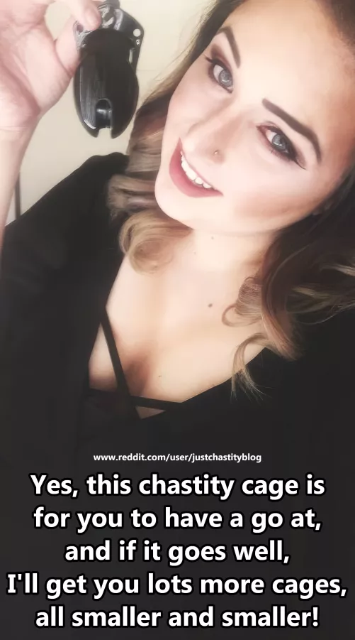 It's good to test first, isn't it? by justchastityblog