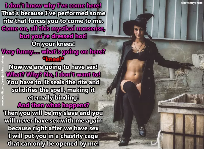It's too late - the spell has already been cast, forcing you to obey! by justchastityblog