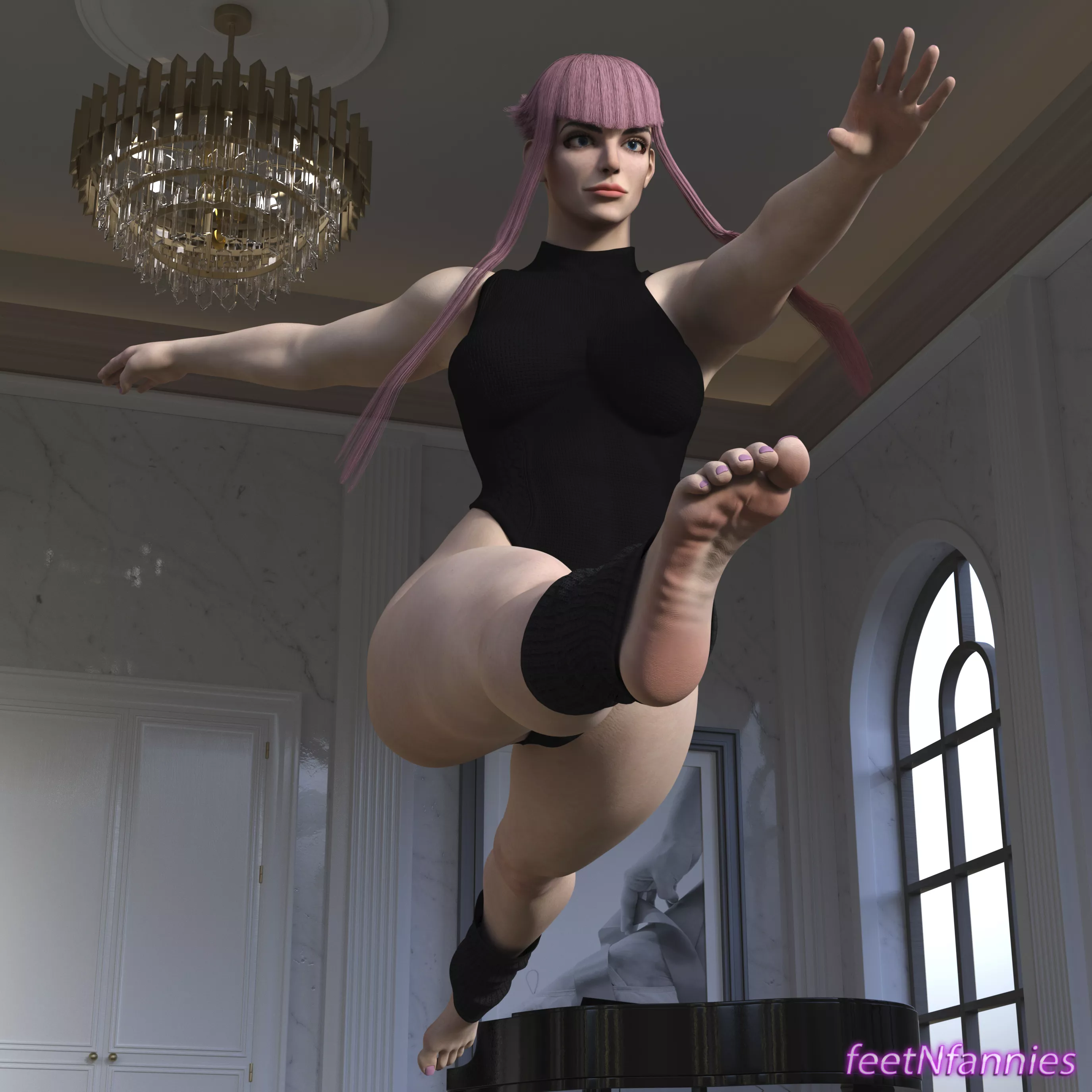 Manon (Street Fighter) [Artist: feetNfannies] posted by ComaOfSouls