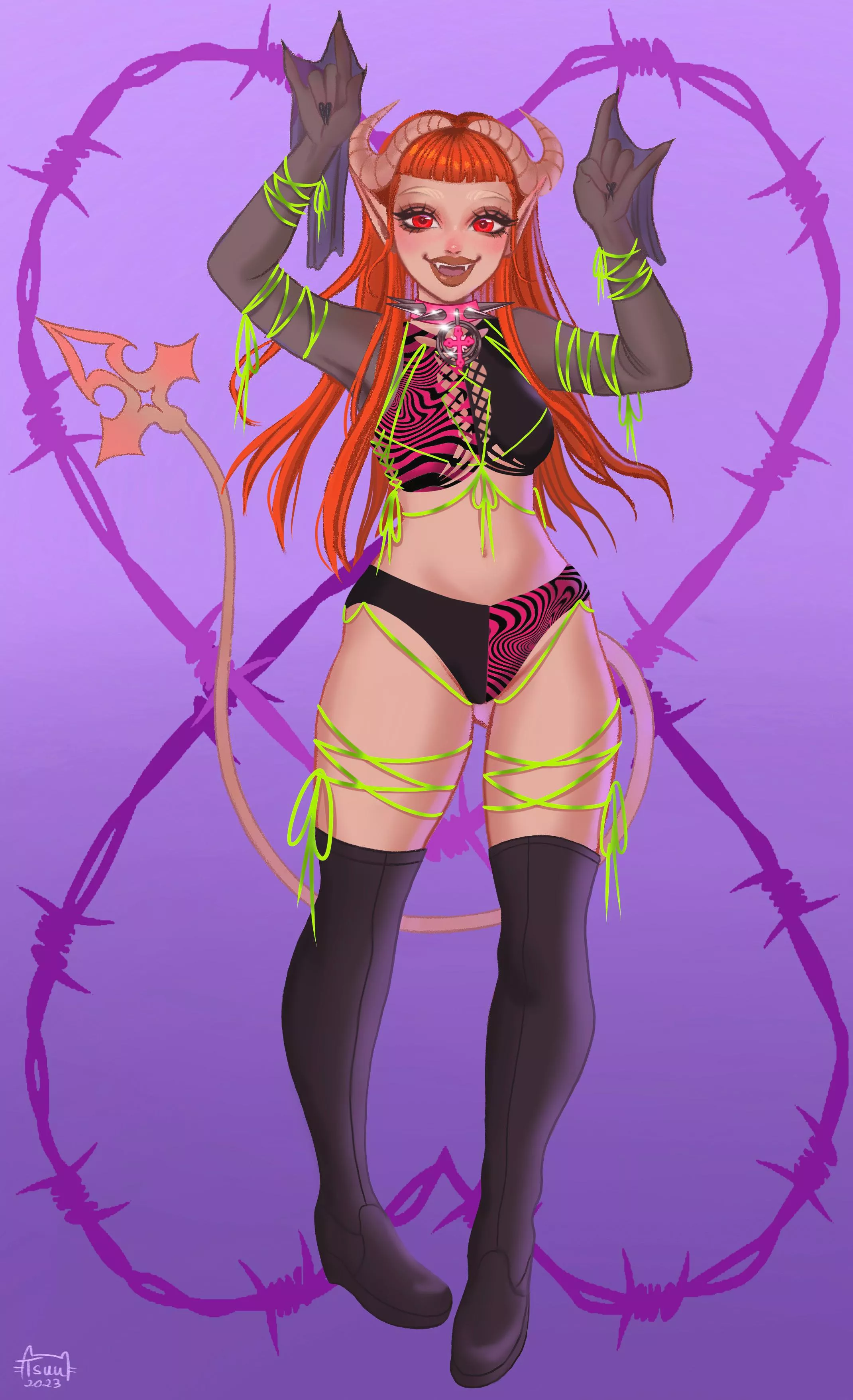 Persephone the Succubus in some of her best work attire posted by bugbear8308