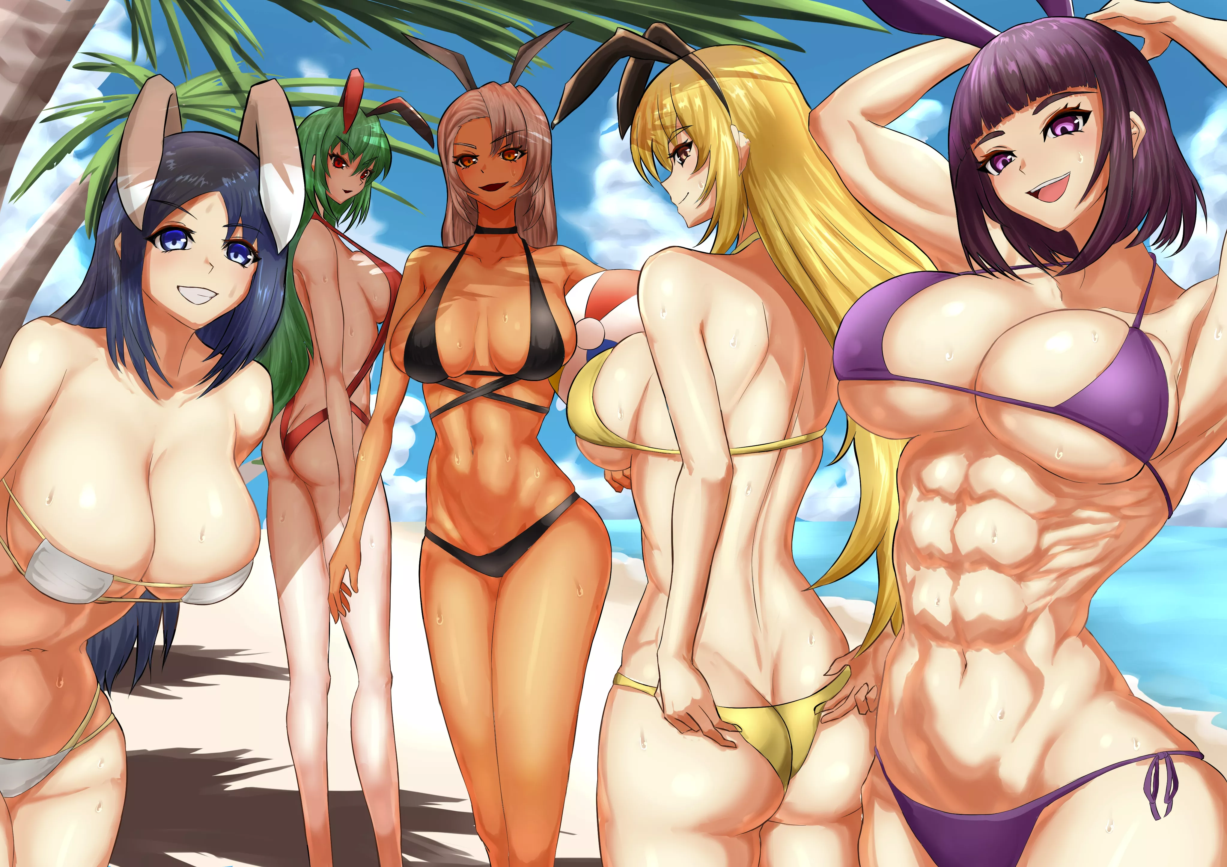 Beach bunnies [Artist: Kiten] posted by ComaOfSouls