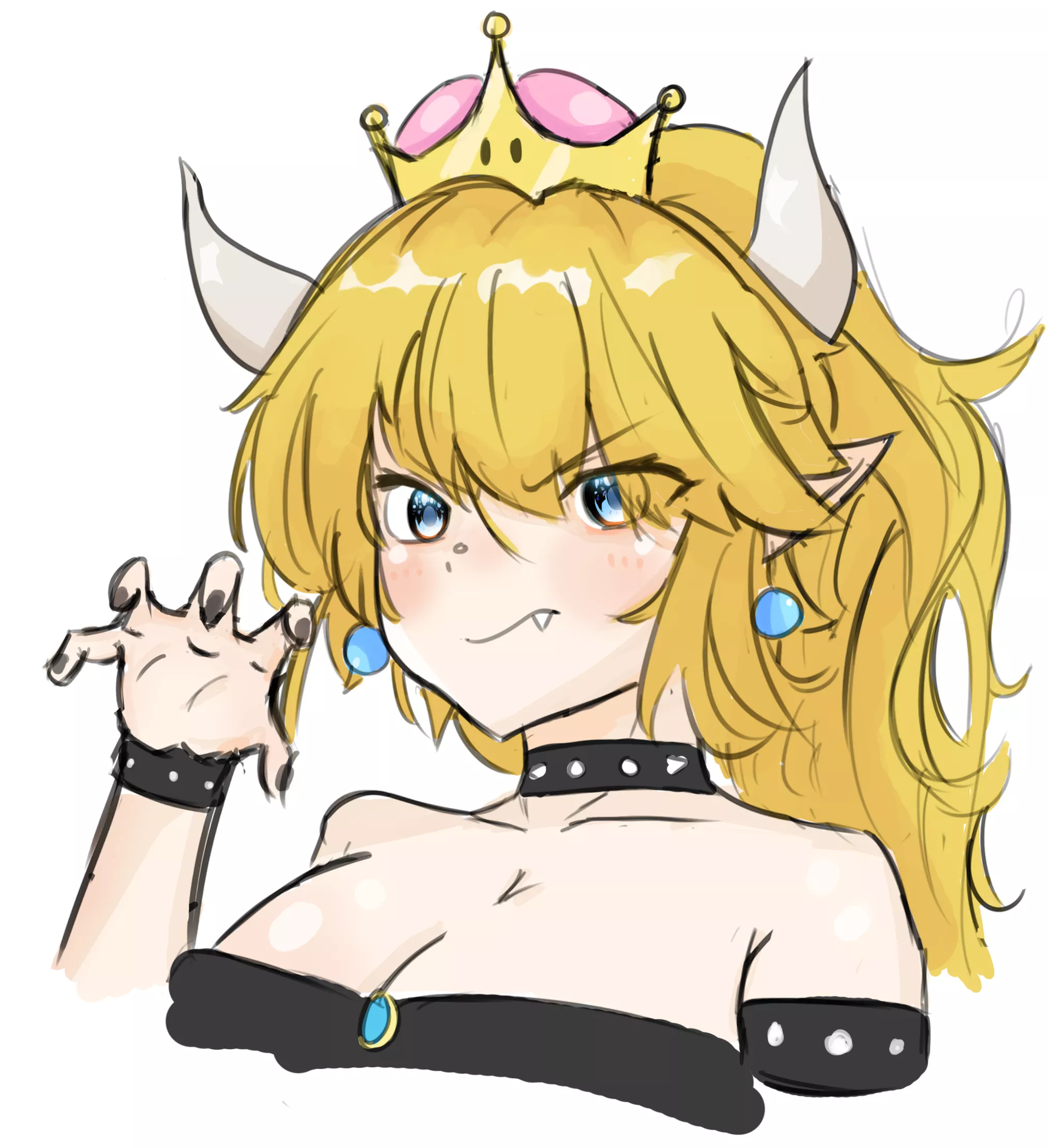 First time drawing something somewhat suggestive? (not really comfortable drawing the upper body like that but I wanted to at least try xd) posted by Natsooki