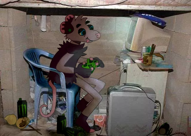 Ideal gaming setup (art by me) posted by cicada-s