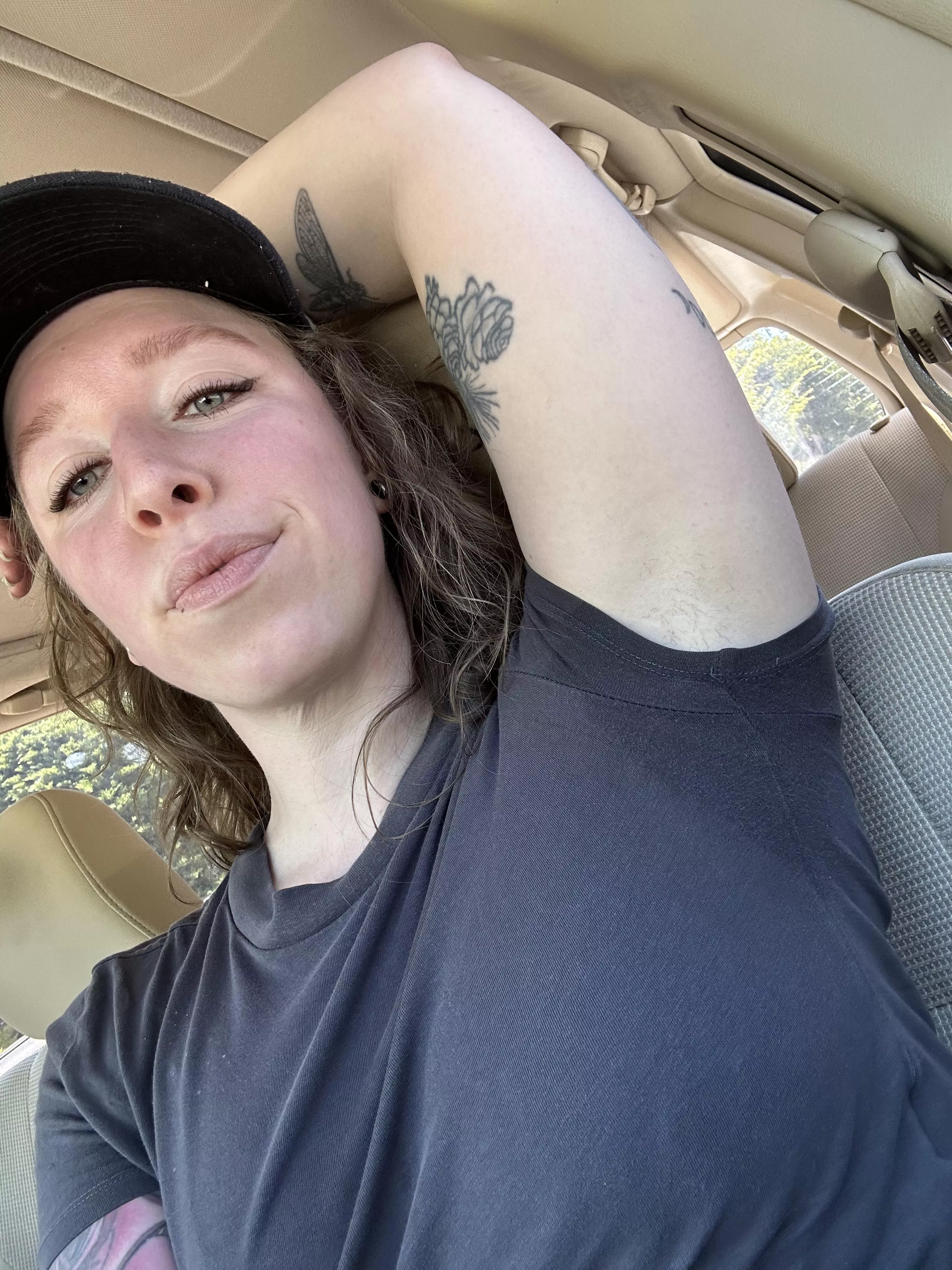 After my hour long walk I had completely pitted out this shirt posted by -perky_peaches-