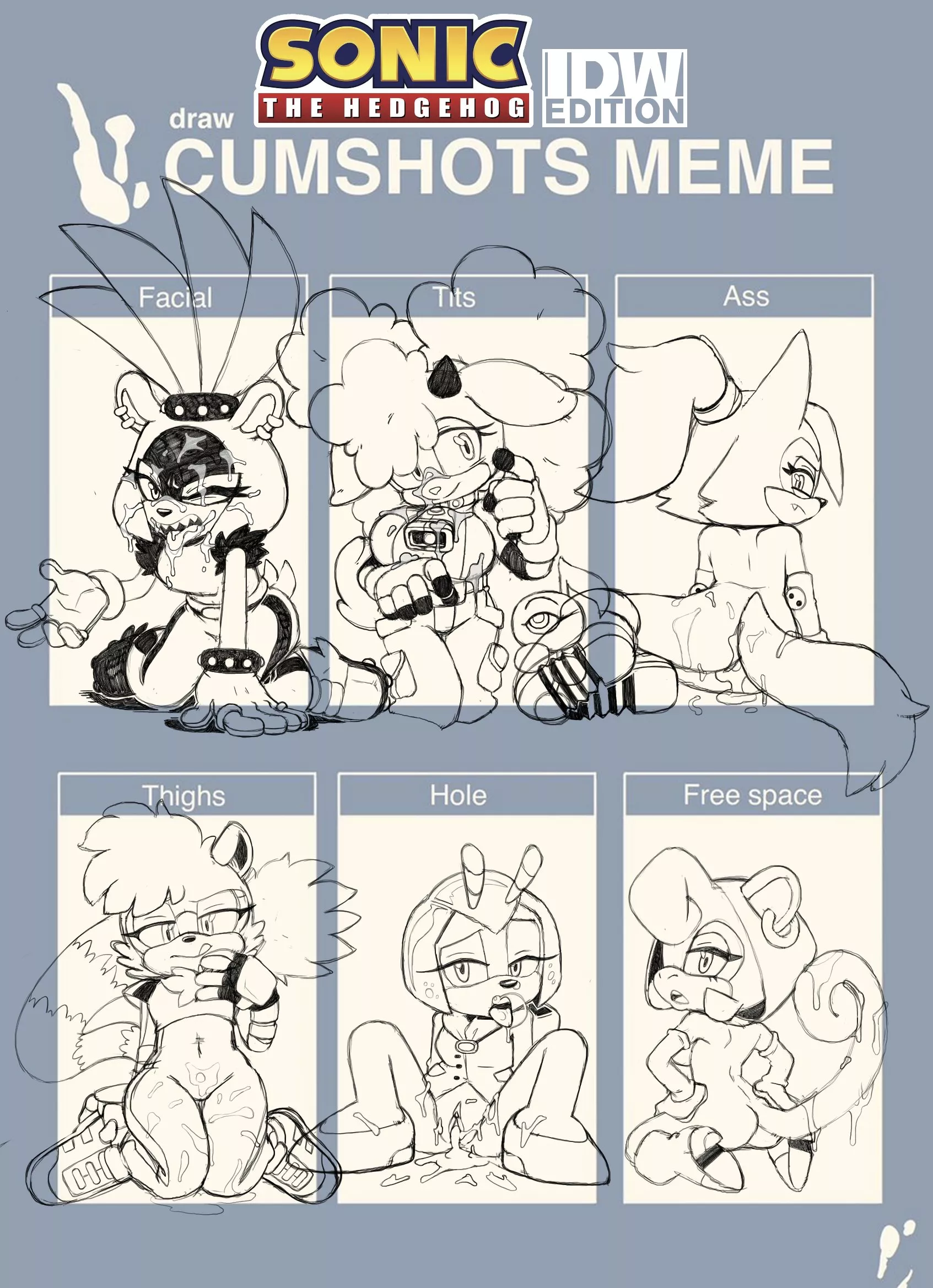 Sonic IDW Comic characters Cumshots.(@NsfwRuffian / RuffianNSFW) posted by footlettuceburger360