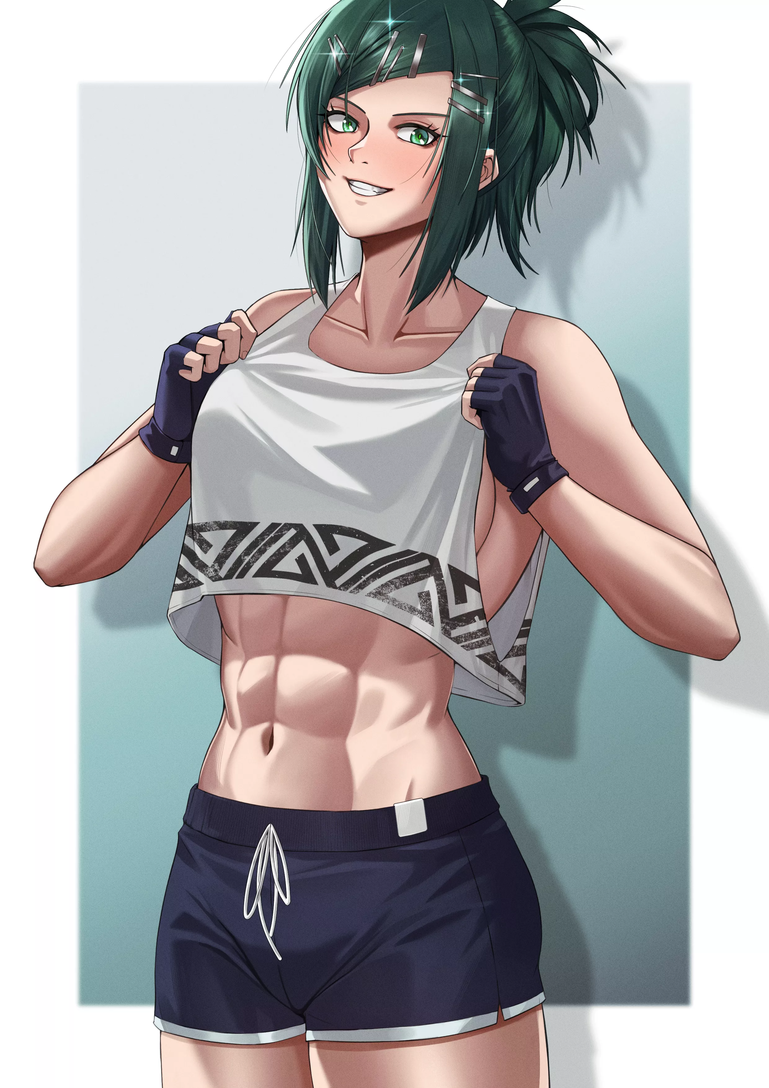 Green-haired beauty [Artist: FAX] posted by ComaOfSouls