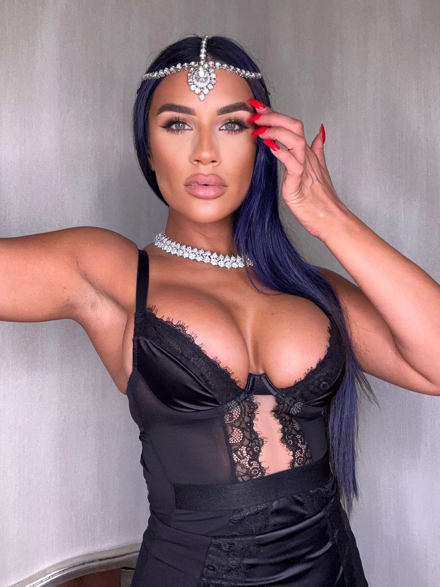 This purple haired mistress is ready to take control posted by MarindaParkes