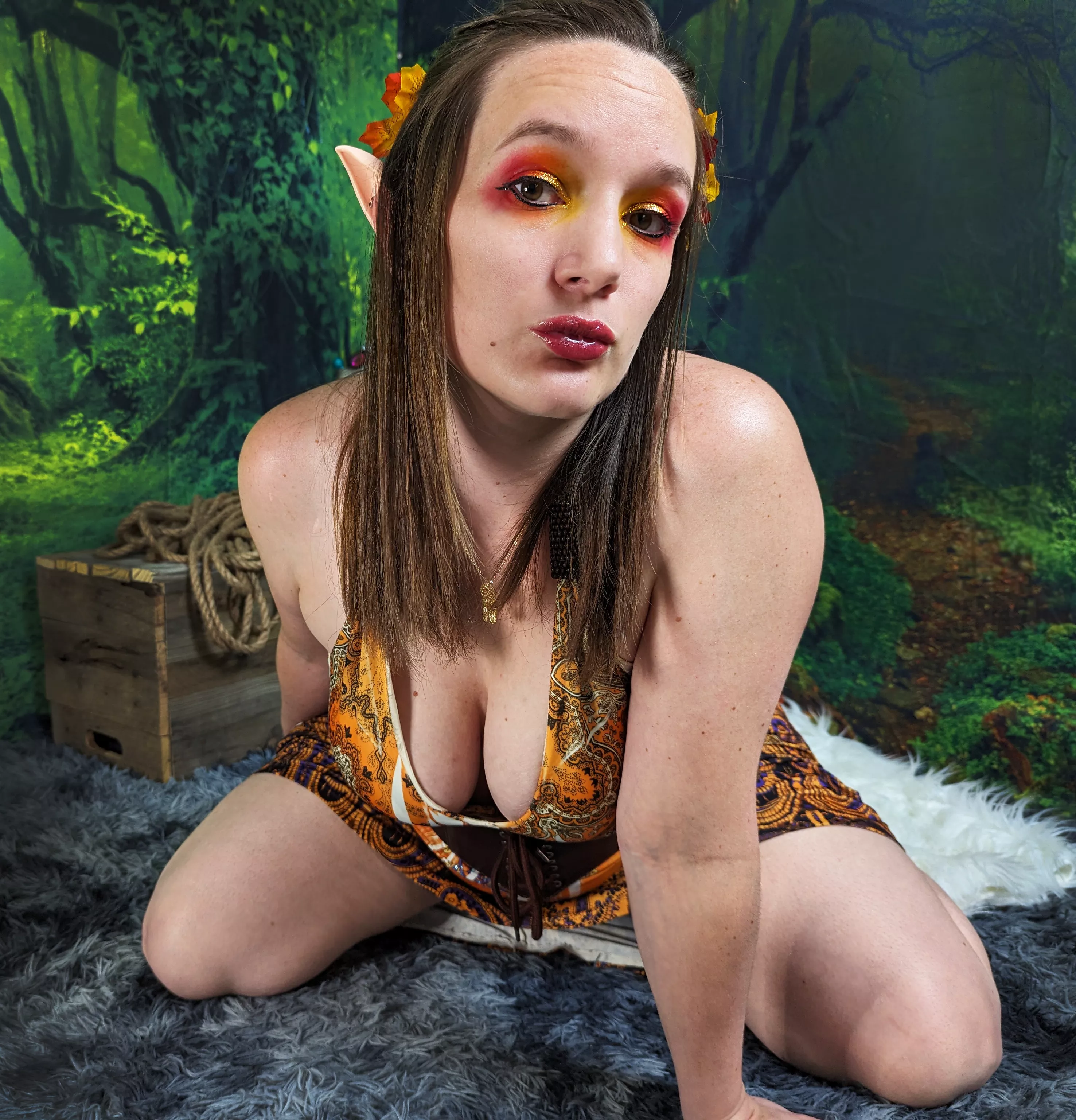 Who hasn't wanted to be an Autumn Elf? A quick cosplay I put together for the DnD elf subclass Eladrin posted by throwmeonthetabletop