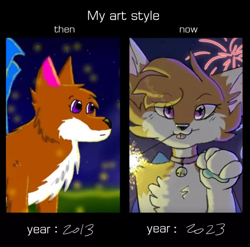 10 years difference ?! by Snowwingedwolf