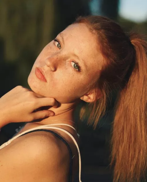 Red hair, blue eyes, and freckles by Weakness-Valuable