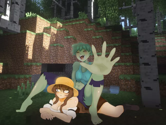 Zambi gorl wants 2 eat raw meat, but Villager-chan won't let her by SlabsMTBranch
