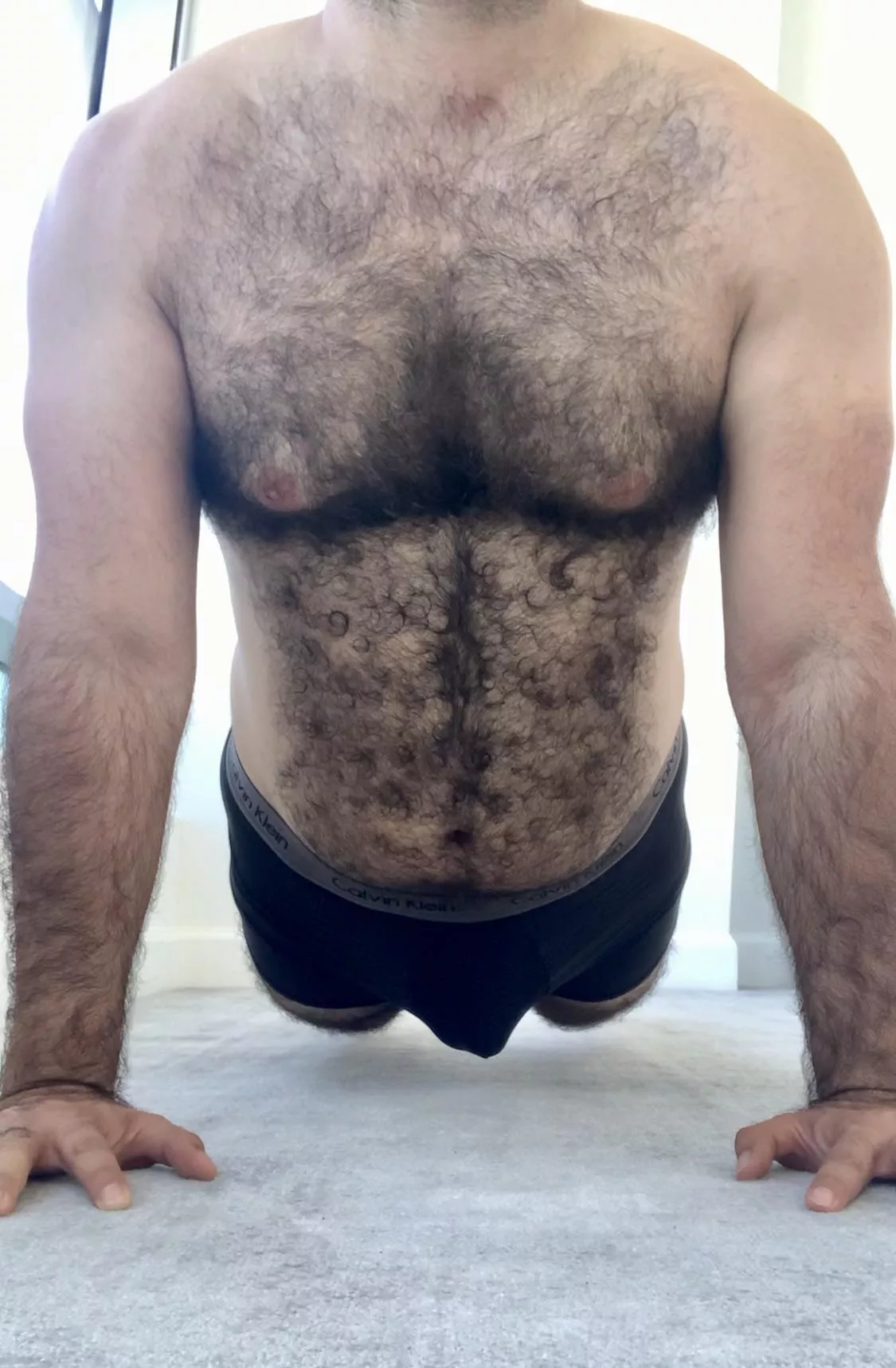 Cobra Pose 🐍 - Sweaty sessions make my stomach hair curl posted by -YogaDad